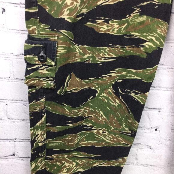 Tru-Spec Tiger Stripe Cam Cargo Flap Pockets Button Fly Drawstring Hem Pants 2XL - Picture 5 of 11
